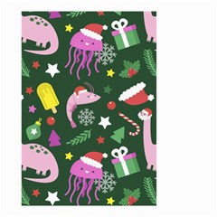 Dinosaur Colorful Funny Christmas Pattern Small Garden Flag (Two Sides)