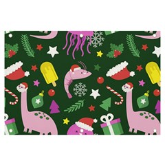 Dinosaur Colorful Funny Christmas Pattern Banner and Sign 6  x 4 