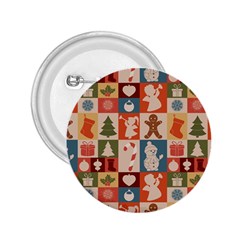 Cute Christmas Seamless Pattern Vector  - 2 25  Buttons by Uceng