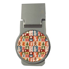Cute Christmas Seamless Pattern Vector  - Money Clips (round)  by Uceng