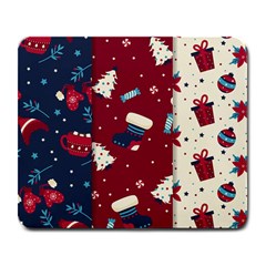 Flat Design Christmas Pattern Collection Art Large Mousepad by Uceng