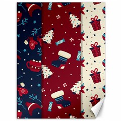 Flat Design Christmas Pattern Collection Art Canvas 36  X 48  by Uceng