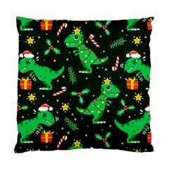 Christmas Funny Pattern Dinosaurs Standard Cushion Case (one Side) by Uceng