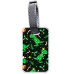 Christmas Funny Pattern Dinosaurs Luggage Tag (two sides) Front