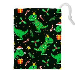 Christmas Funny Pattern Dinosaurs Drawstring Pouch (4xl) by Uceng