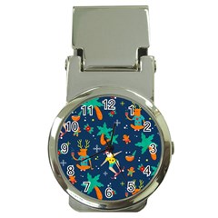 Colorful Funny Christmas Pattern Money Clip Watches by Uceng