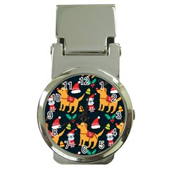 Funny Christmas Pattern Background Money Clip Watches by Uceng