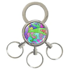 Colorful stylish design 3-Ring Key Chain