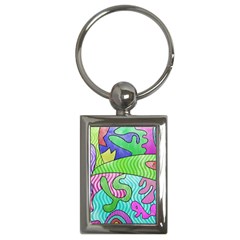 Colorful stylish design Key Chain (Rectangle)