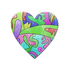 Colorful stylish design Heart Magnet