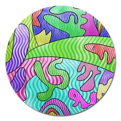 Colorful stylish design Magnet 5  (Round)