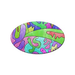 Colorful stylish design Sticker Oval (10 pack)