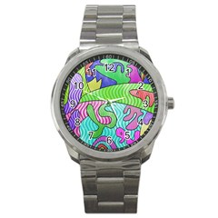 Colorful stylish design Sport Metal Watch