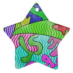 Colorful stylish design Star Ornament (Two Sides)