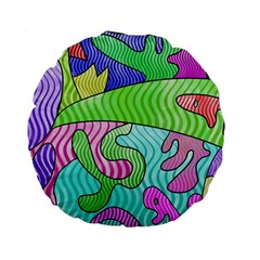 Colorful stylish design Standard 15  Premium Round Cushions