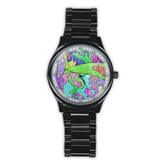 Colorful Stylish Design Stainless Steel Round Watch by gasi