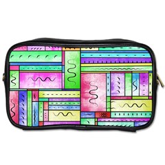 Colorful Pattern Toiletries Bag (two Sides) by gasi