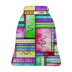 Colorful Pattern Bell Ornament (two Sides) by gasi