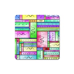 Colorful Pattern Square Magnet by gasi