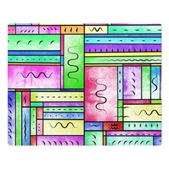 Colorful Pattern Double Sided Flano Blanket (large) by gasi