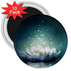 Sparkle Lotus 3  Magnets (10 Pack)  by Sparkle