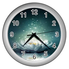 Sparkle Lotus Wall Clock (silver) by Sparkle