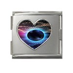 Digitalgalaxy Mega Link Heart Italian Charm (18mm) Front
