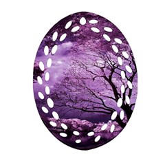Violet Nature Ornament (Oval Filigree)