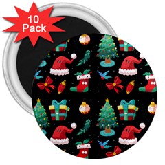 Christmas Pattern 3  Magnets (10 Pack)  by designsbymallika