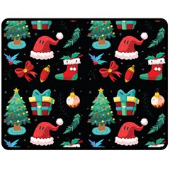 Christmas Pattern Fleece Blanket (Medium)