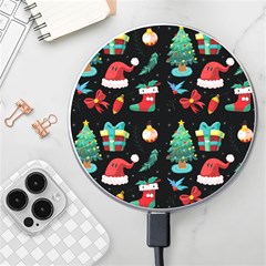 Christmas Pattern Wireless Charger by designsbymallika