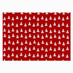 White Christmas Tree Red Large Glasses Cloth by TetiBright