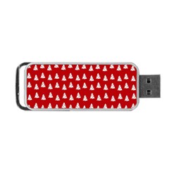 White Christmas Tree Red Portable Usb Flash (one Side) by TetiBright