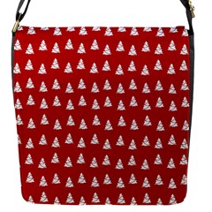 White Christmas Tree Red Flap Closure Messenger Bag (s) by TetiBright
