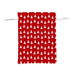 White Christmas Tree Red Lightweight Drawstring Pouch (l)