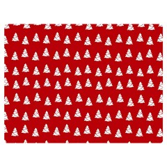 White Christmas Tree Red Flano Blanket (extra Small)
