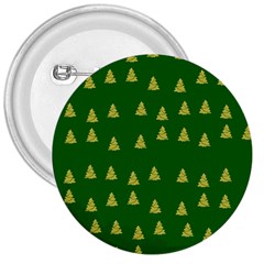 Green Christmas Trees Green 3  Buttons