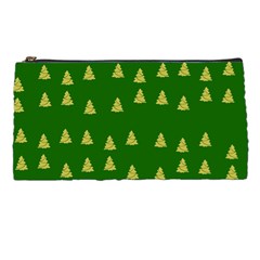 Green Christmas Trees Green Pencil Case