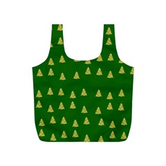 Green Christmas Trees Green Full Print Recycle Bag (s) by TetiBright