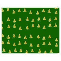 Green Christmas Trees Green Flano Blanket (Medium)