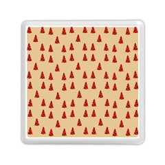 Red Christmas Tree Brown Memory Card Reader (square)