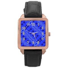 Abstract Tech Modern Pattern Rose Gold Leather Watch  by dflcprintsclothing