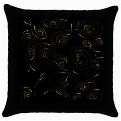 Fish 711 Throw Pillow Case (black) by Mazipoodles