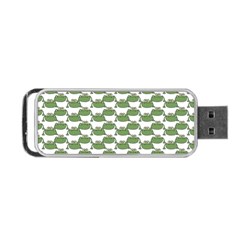 Funny Frog Cartoon Drawing Motif Pattern Portable Usb Flash (two Sides) by dflcprintsclothing
