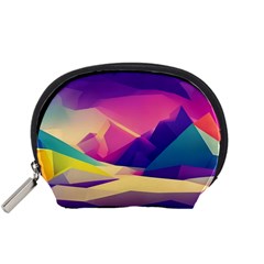 Abstract Geometric Landscape Art 3d Render Accessory Pouch (small) by Pakemis