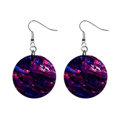 Space Futuristic Shiny Abstraction Mini Button Earrings by Pakemis