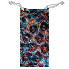 Fractal Black Texture Wallpaper Art Design Art Jewelry Bag by Pakemis