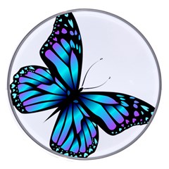 Blue And Pink Butterfly Illustration, Monarch Butterfly Cartoon Blue, Cartoon Blue Butterfly Free Pn Wireless Charger by asedoi