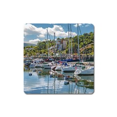 Piriapolis City Port, Maldonado, Uruguay Square Magnet by dflcprintsclothing