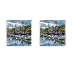 Piriapolis City Port, Maldonado, Uruguay Cufflinks (square) by dflcprintsclothing